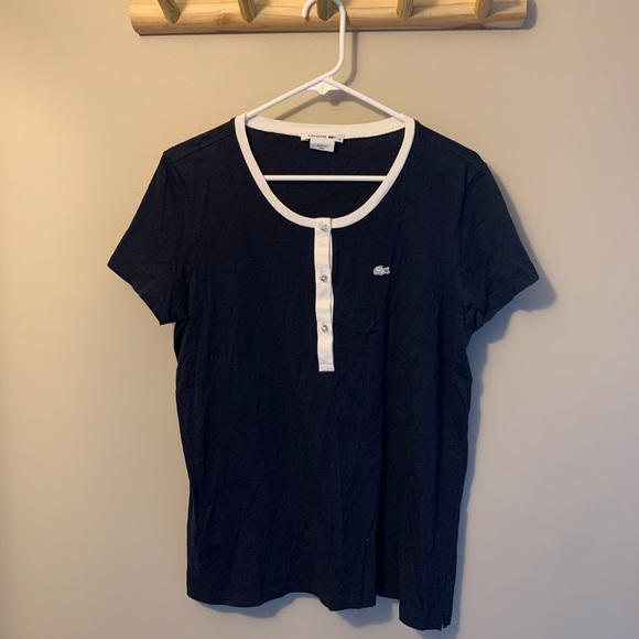Lacoste Tops - Women’s Lacoste Navy Blue Shirt